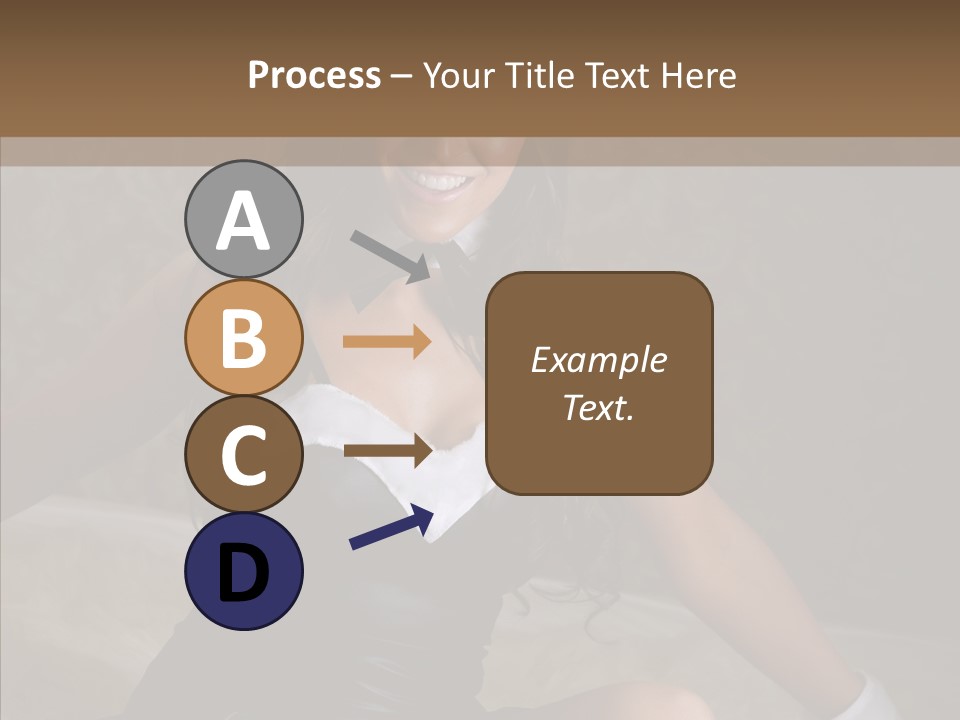 Ears Caucasian Brunette PowerPoint Template