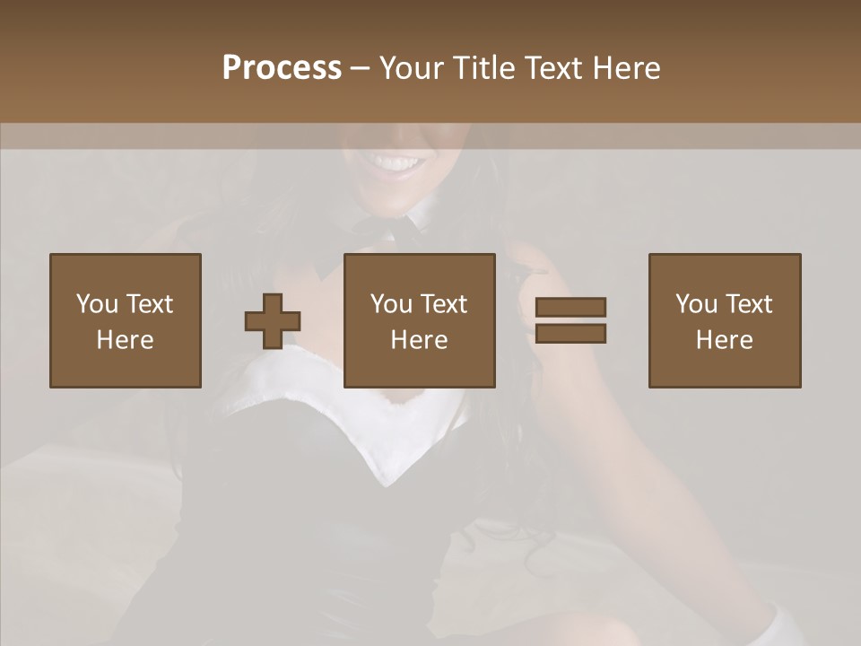Ears Caucasian Brunette PowerPoint Template