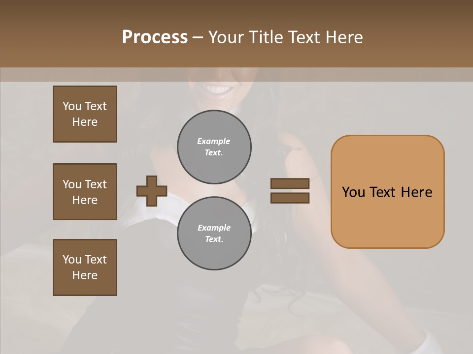 Ears Caucasian Brunette PowerPoint Template