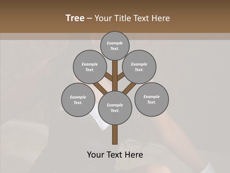 Ears Caucasian Brunette PowerPoint Template