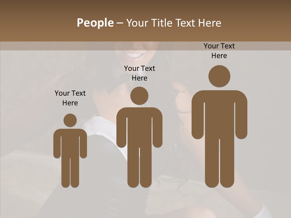 Ears Caucasian Brunette PowerPoint Template