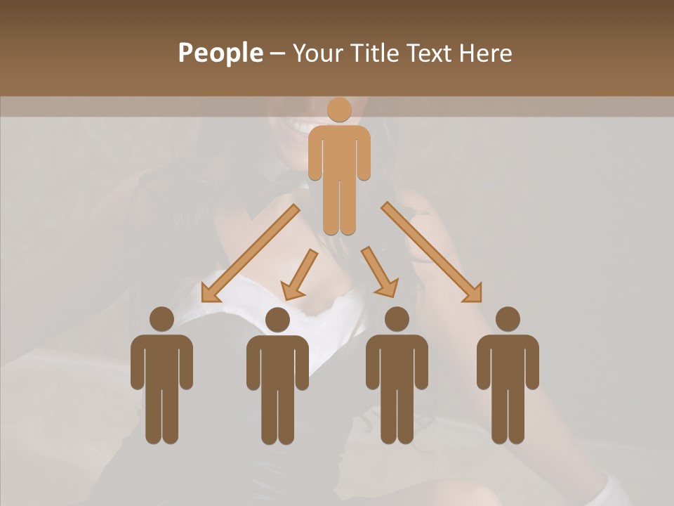 Ears Caucasian Brunette PowerPoint Template