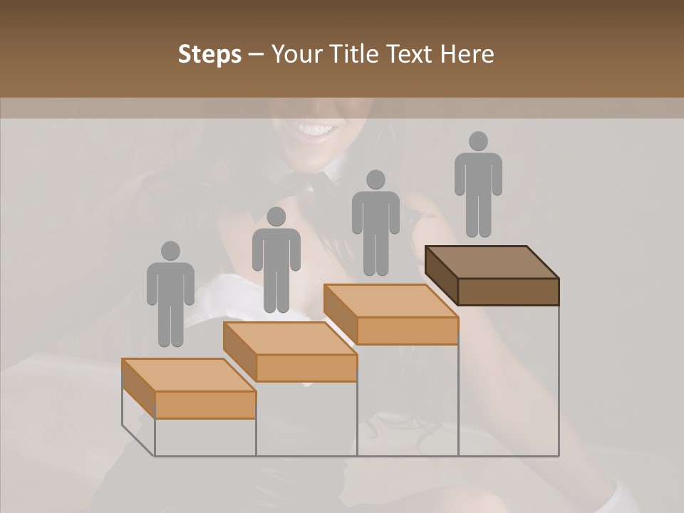 Ears Caucasian Brunette PowerPoint Template