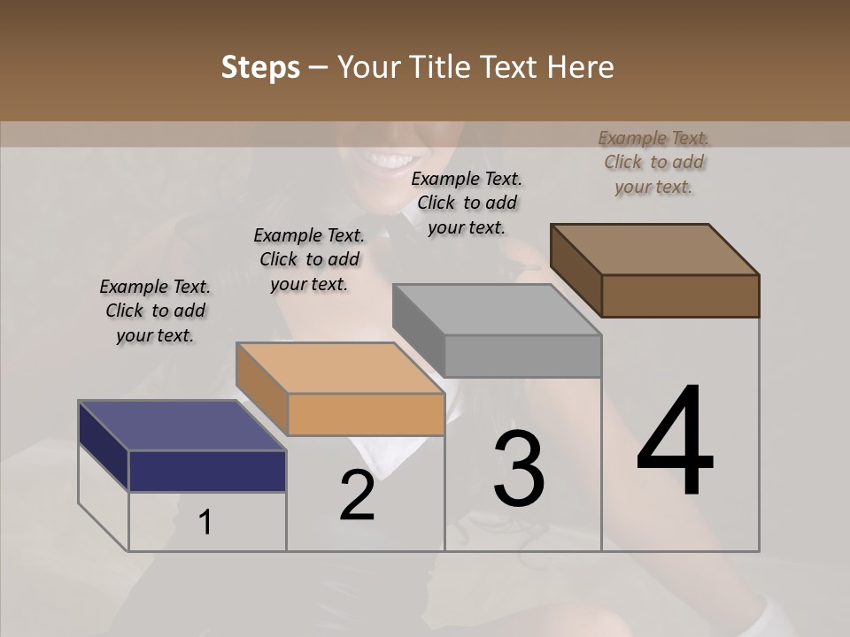 Ears Caucasian Brunette PowerPoint Template