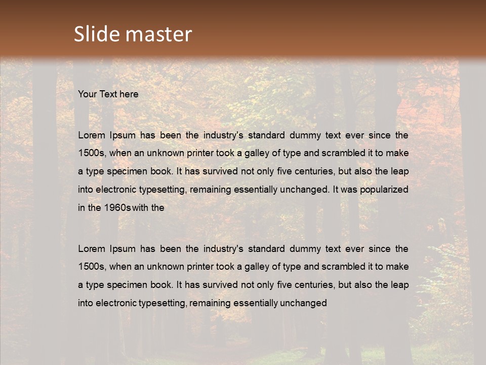 Hiking Peaceful October PowerPoint Template