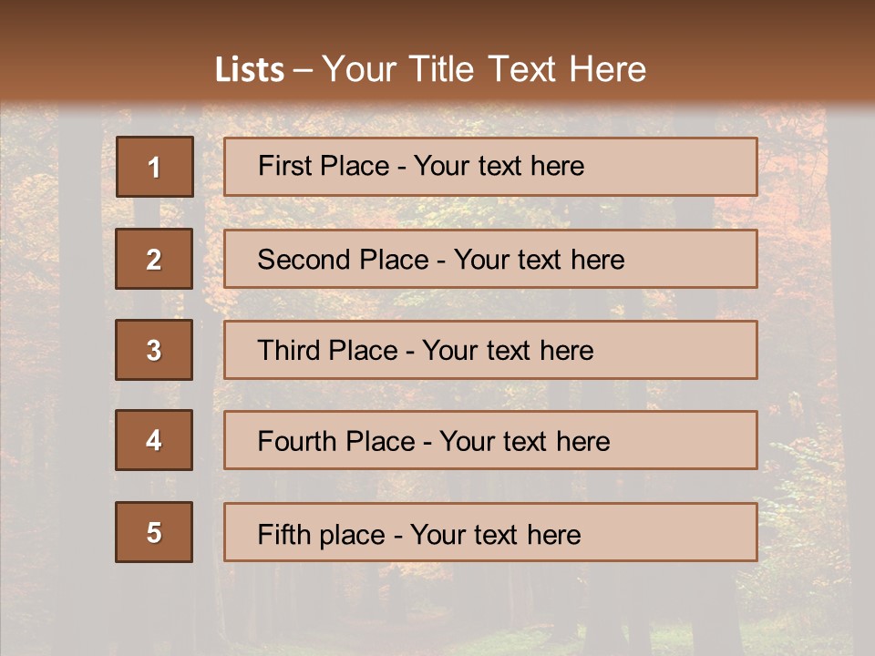 Hiking Peaceful October PowerPoint Template
