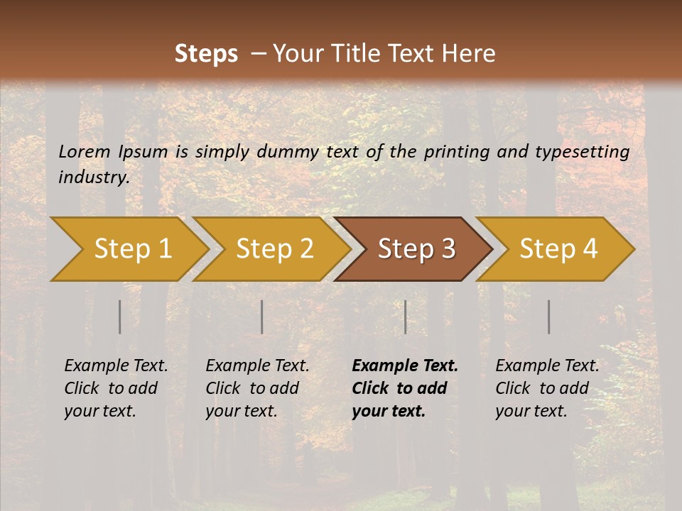Hiking Peaceful October PowerPoint Template