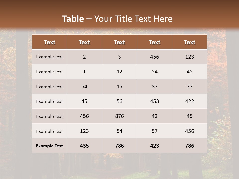 Hiking Peaceful October PowerPoint Template