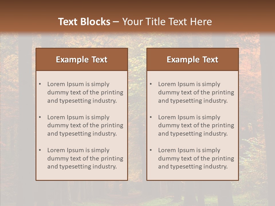 Hiking Peaceful October PowerPoint Template