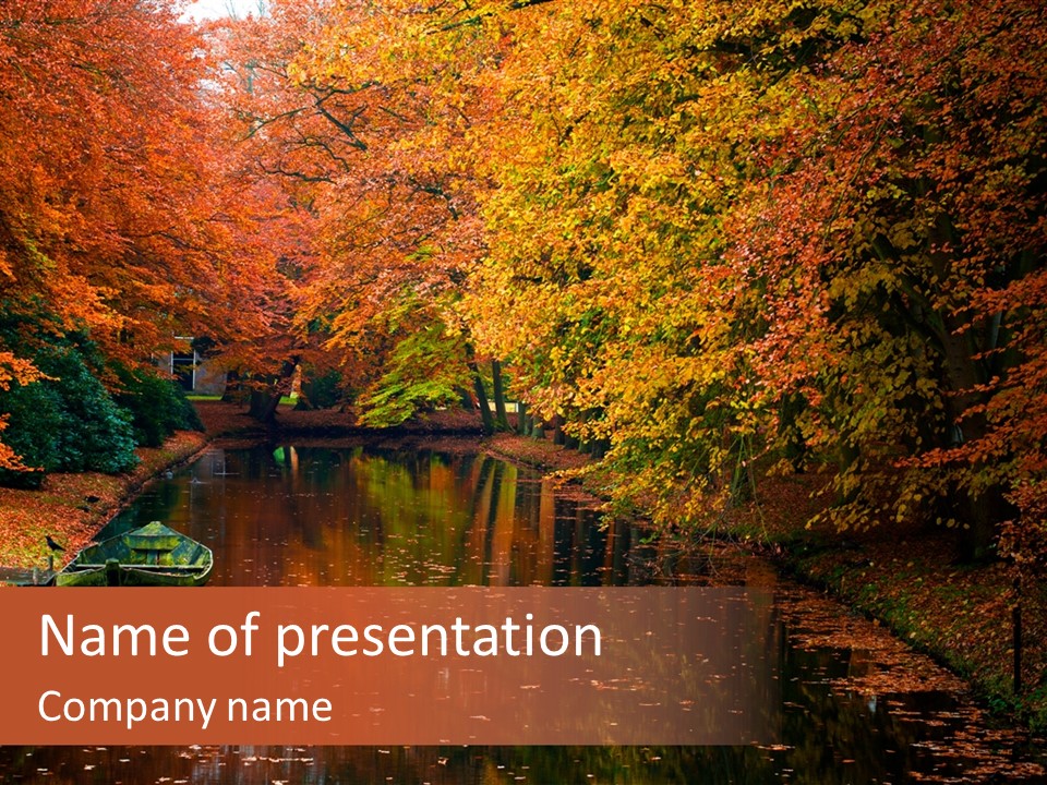 Foliage Golden Vista PowerPoint Template