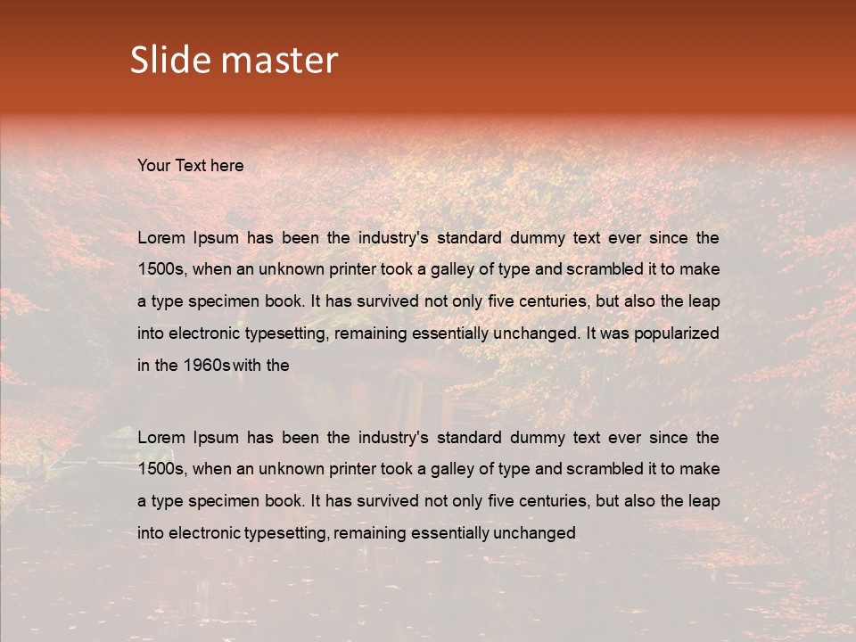 Foliage Golden Vista PowerPoint Template