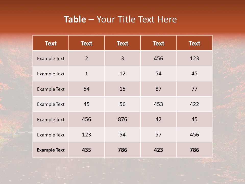 Foliage Golden Vista PowerPoint Template