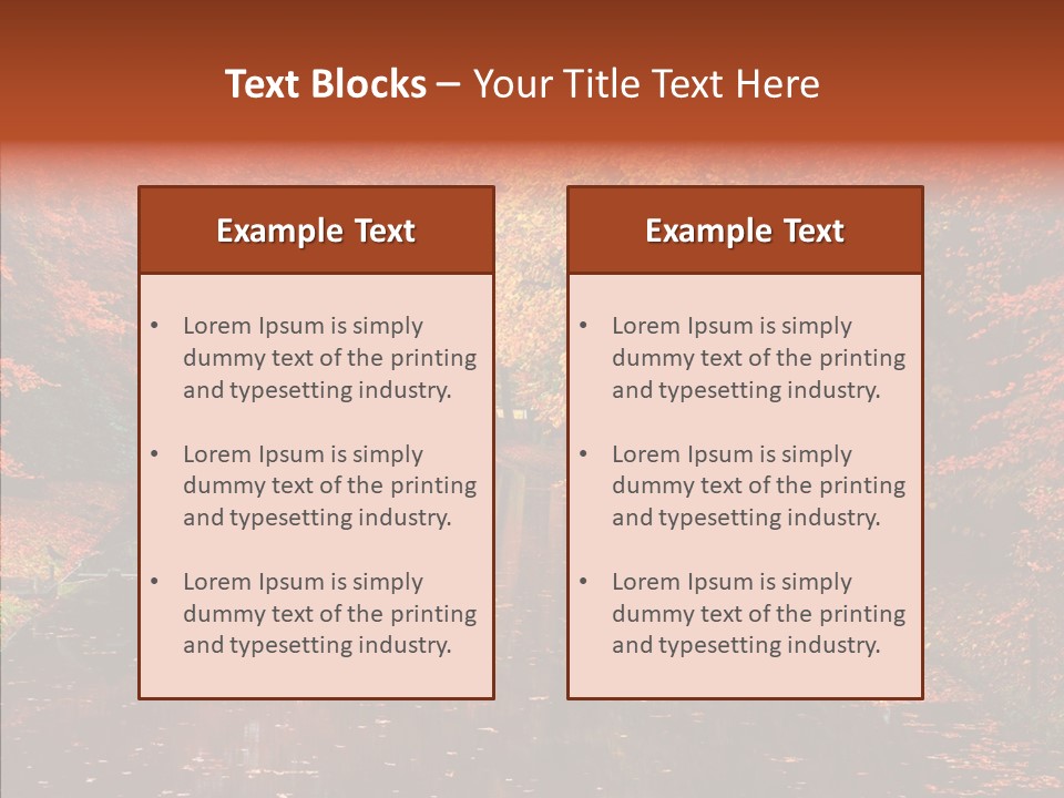 Foliage Golden Vista PowerPoint Template