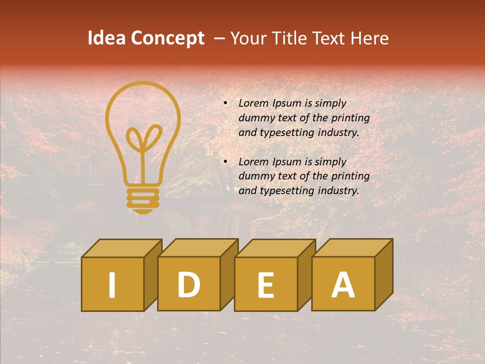 Foliage Golden Vista PowerPoint Template