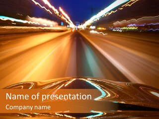 Street Flyover Sky PowerPoint Template