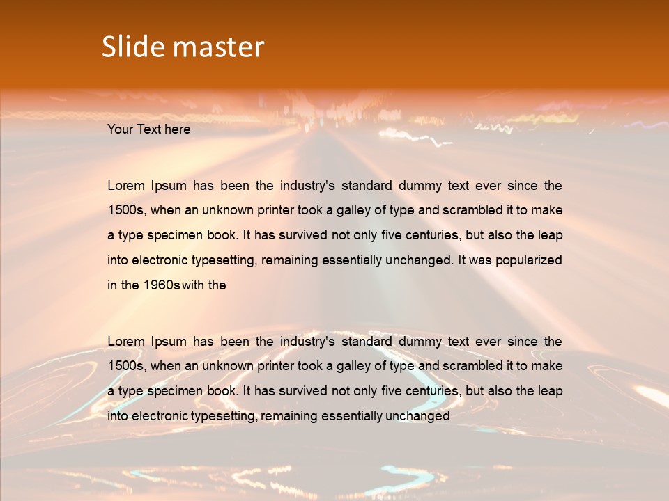 Street Flyover Sky PowerPoint Template