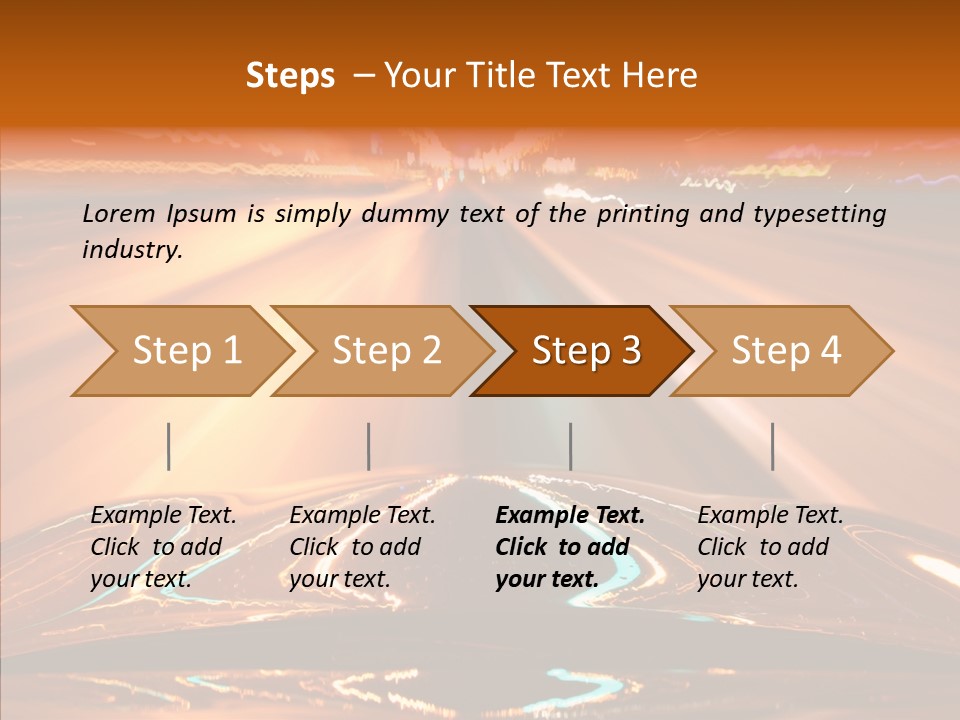 Street Flyover Sky PowerPoint Template