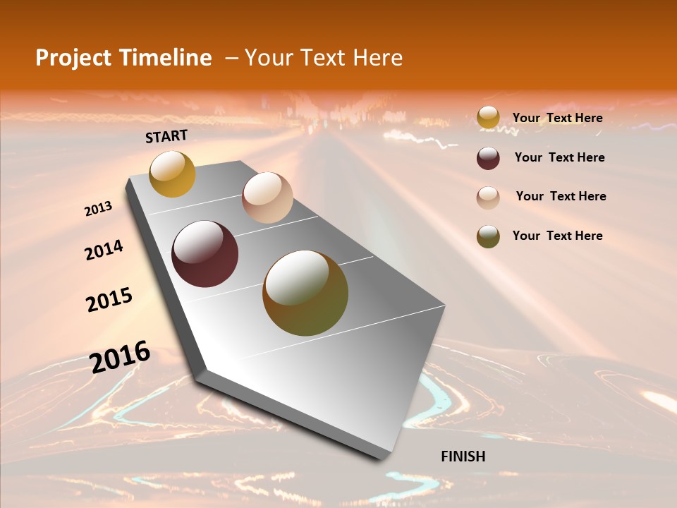 Street Flyover Sky PowerPoint Template
