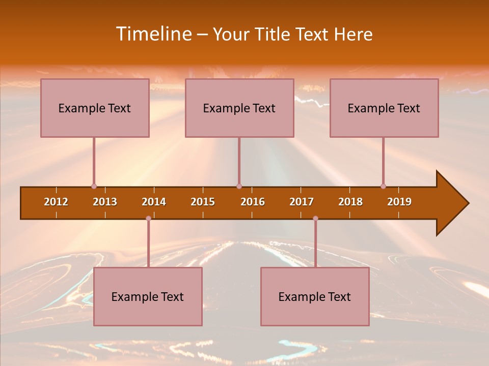 Street Flyover Sky PowerPoint Template