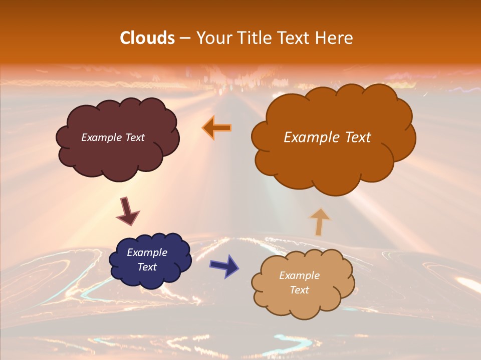 Street Flyover Sky PowerPoint Template