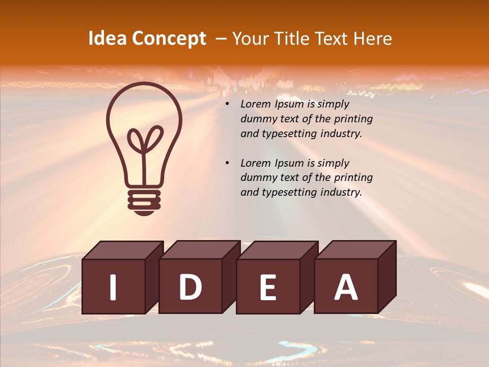 Street Flyover Sky PowerPoint Template