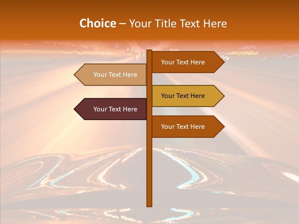 Street Flyover Sky PowerPoint Template