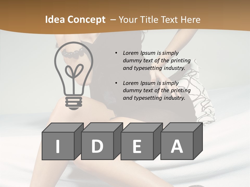 Face Black Hair PowerPoint Template