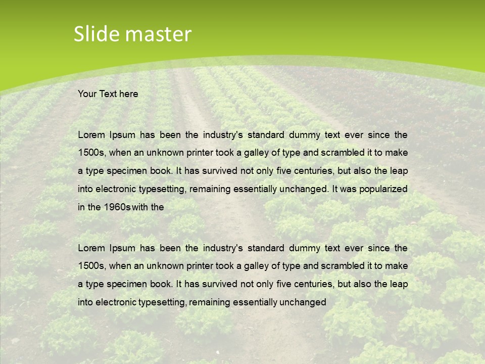 Outdoors Farmland Vitamin PowerPoint Template