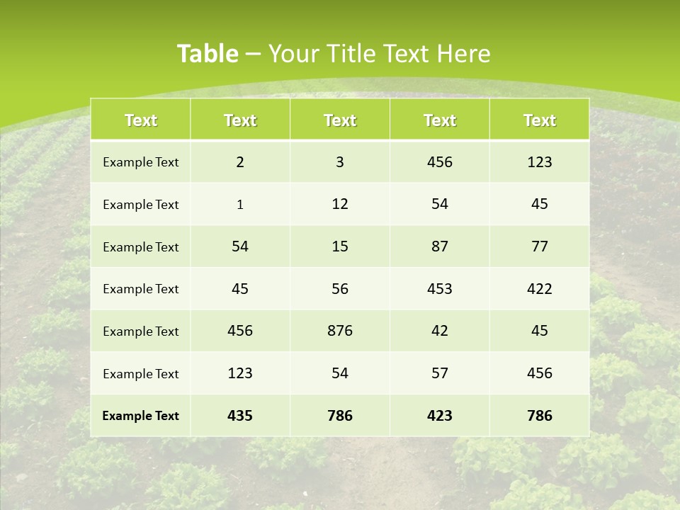 Outdoors Farmland Vitamin PowerPoint Template