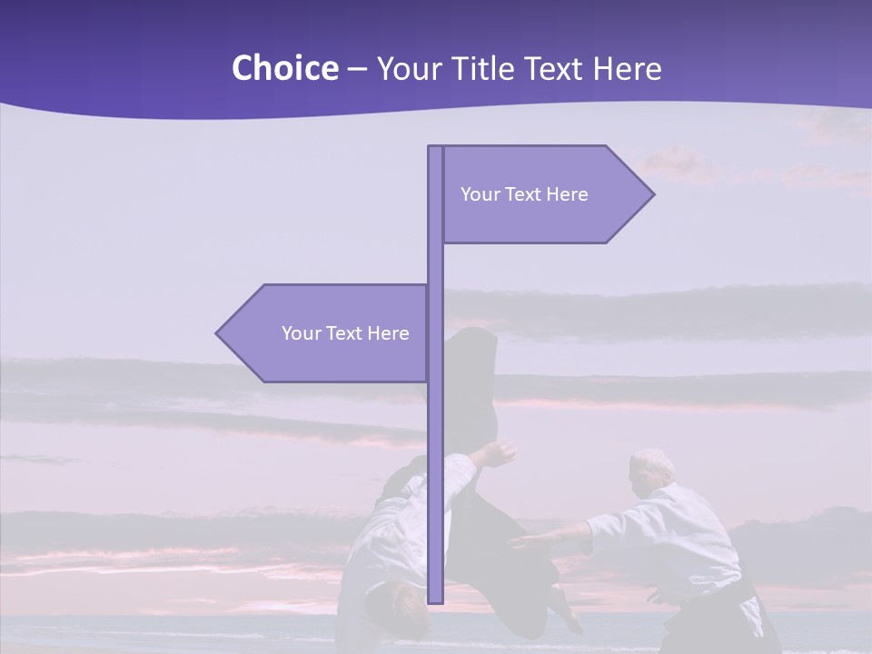 Catching Karate Martial PowerPoint Template