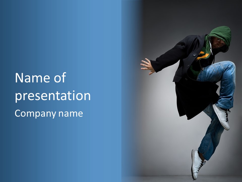 Breakdance Boy Male PowerPoint Template