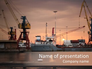 Wharf Port City PowerPoint Template