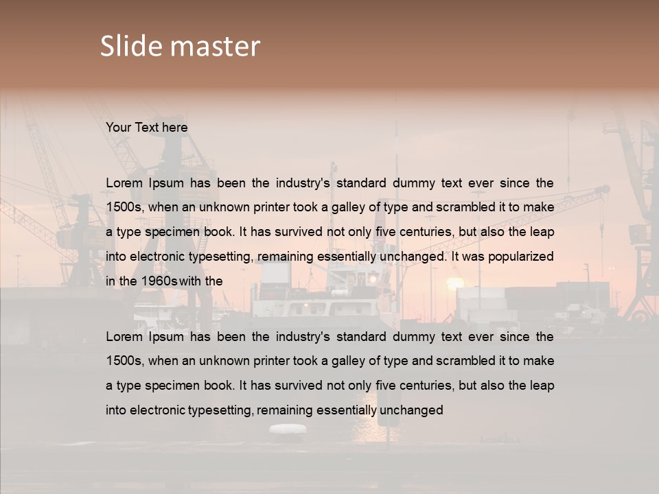Wharf Port City PowerPoint Template