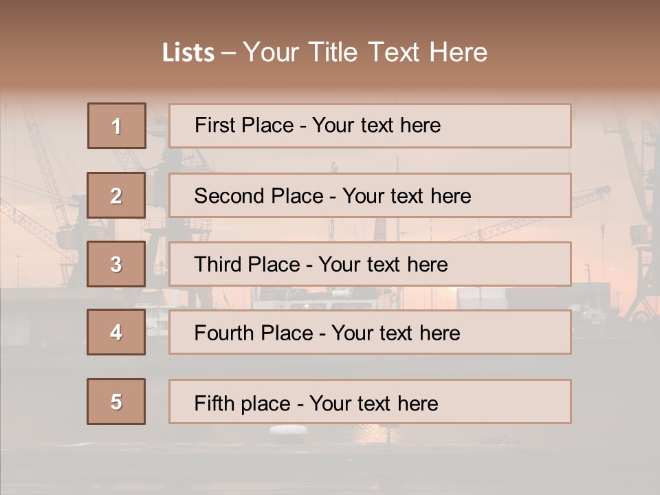 Wharf Port City PowerPoint Template