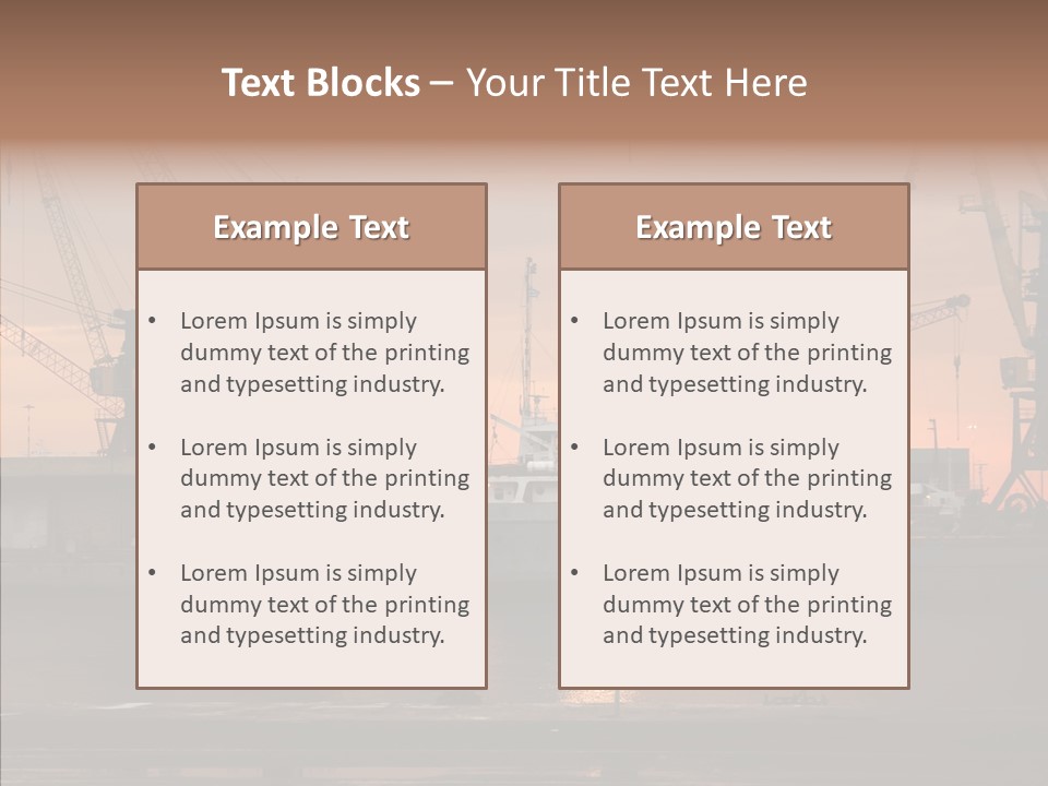 Wharf Port City PowerPoint Template