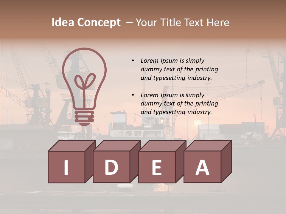 Wharf Port City PowerPoint Template