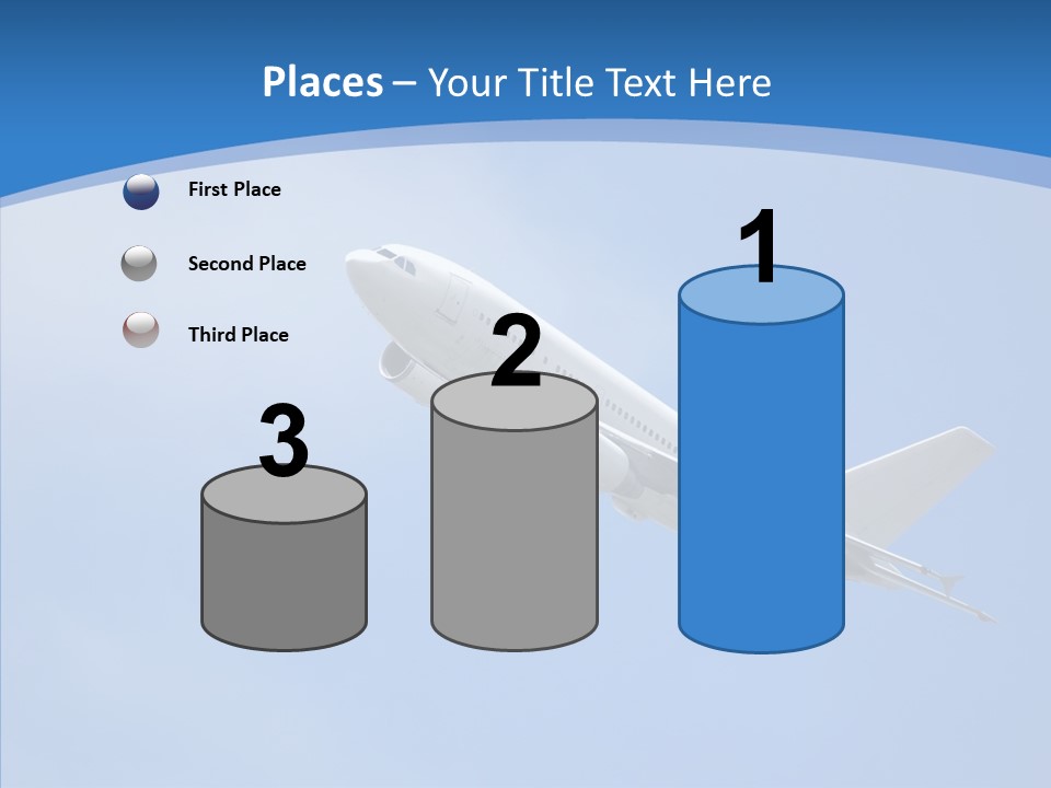 Transport Flying Airplane PowerPoint Template