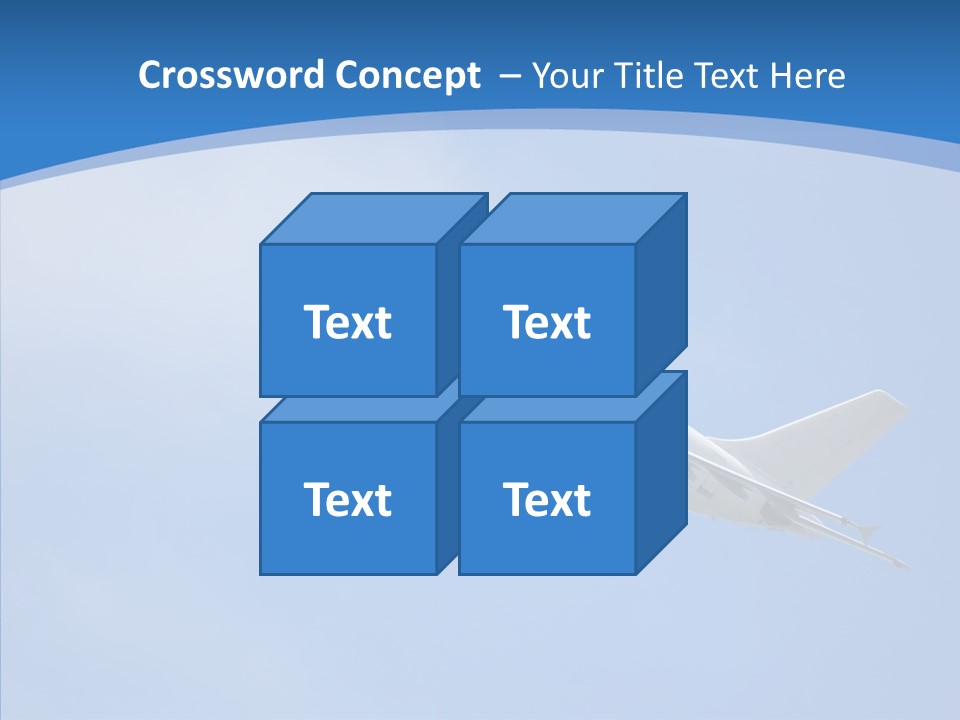 Transport Flying Airplane PowerPoint Template