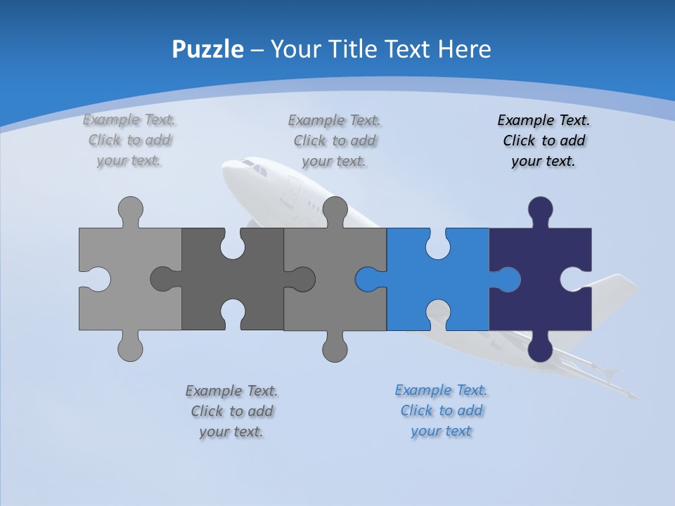 Transport Flying Airplane PowerPoint Template