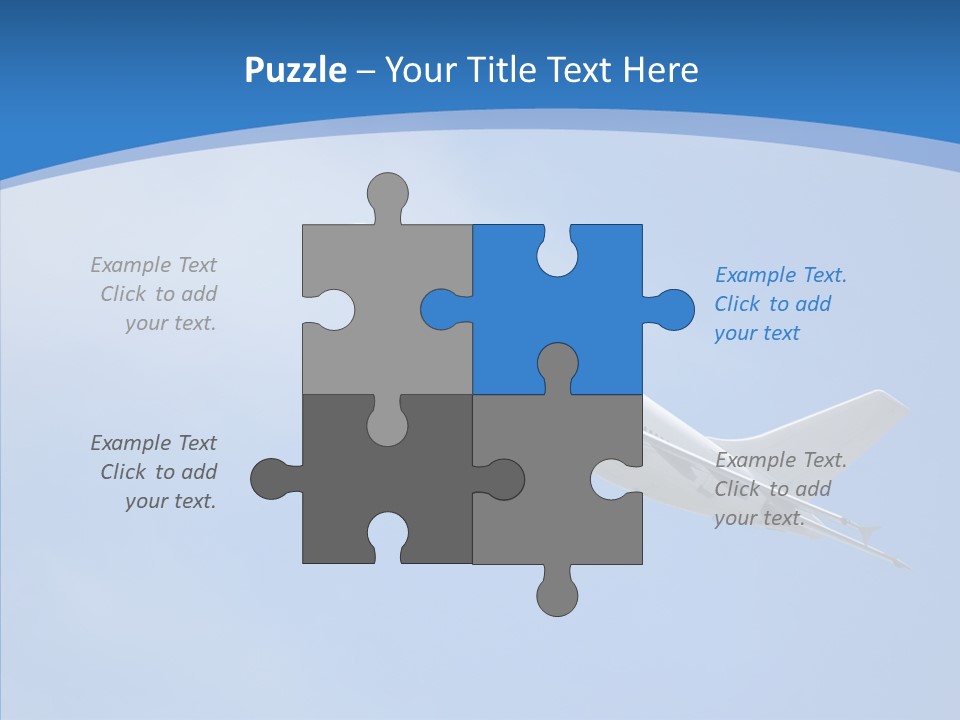 Transport Flying Airplane PowerPoint Template