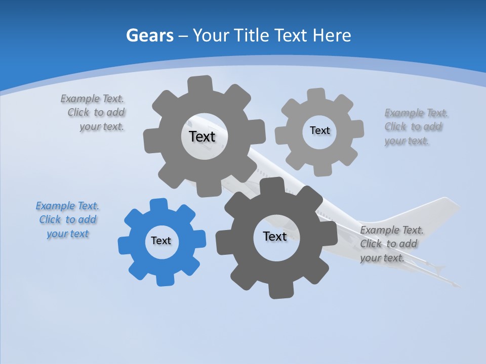 Transport Flying Airplane PowerPoint Template