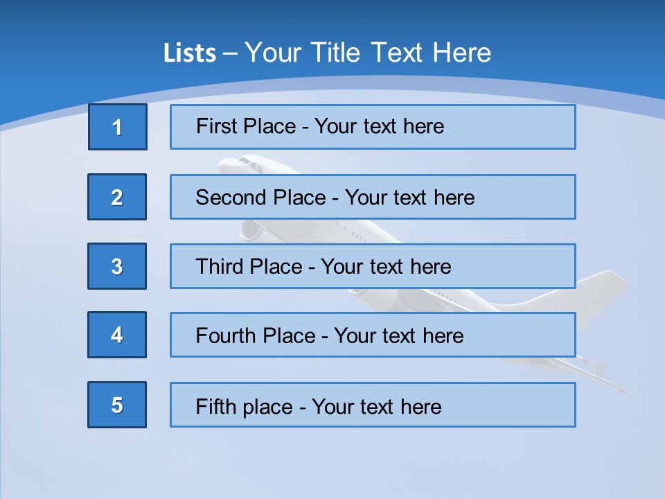 Transport Flying Airplane PowerPoint Template