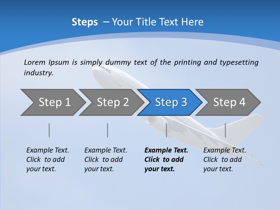 Transport Flying Airplane PowerPoint Template