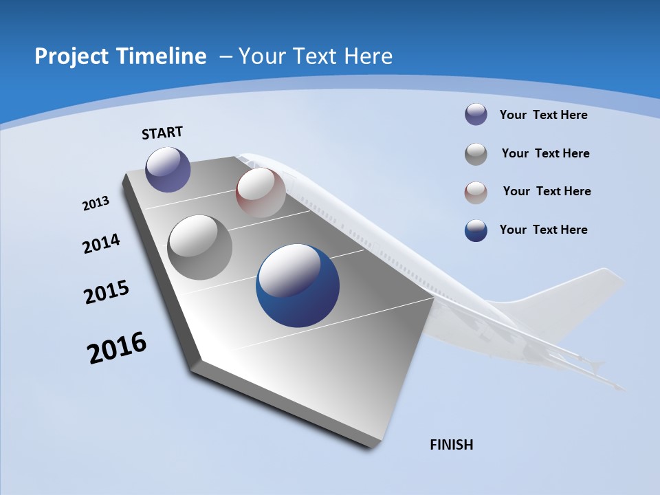 Transport Flying Airplane PowerPoint Template