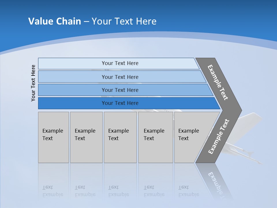 Transport Flying Airplane PowerPoint Template