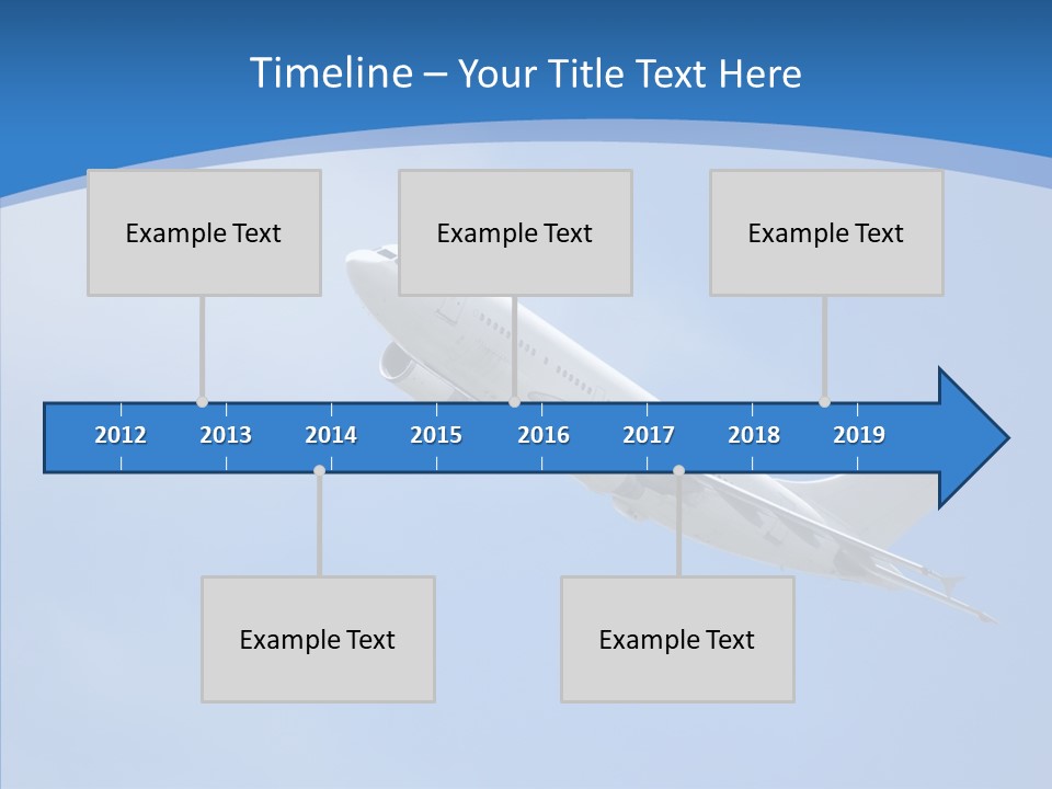 Transport Flying Airplane PowerPoint Template