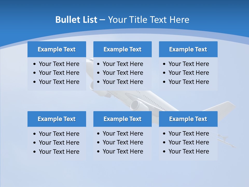 Transport Flying Airplane PowerPoint Template