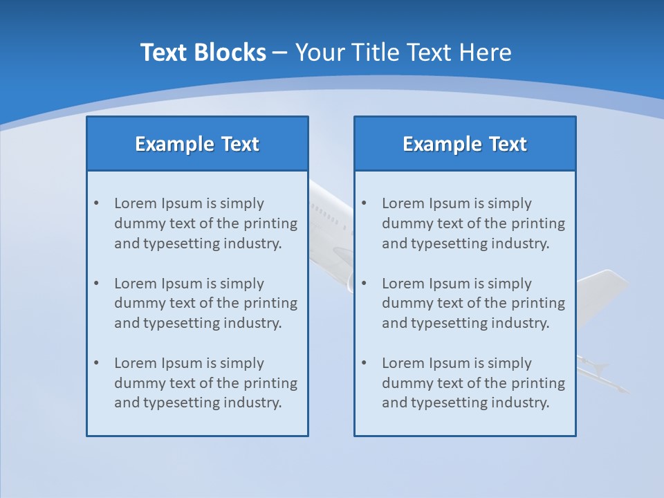 Transport Flying Airplane PowerPoint Template