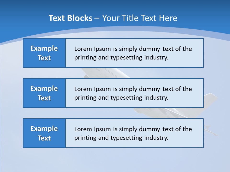 Transport Flying Airplane PowerPoint Template
