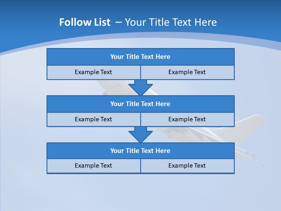 Transport Flying Airplane PowerPoint Template